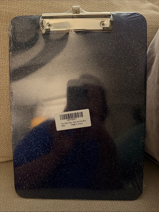 Other - Speckled Blue Clipboard with Silver Clip